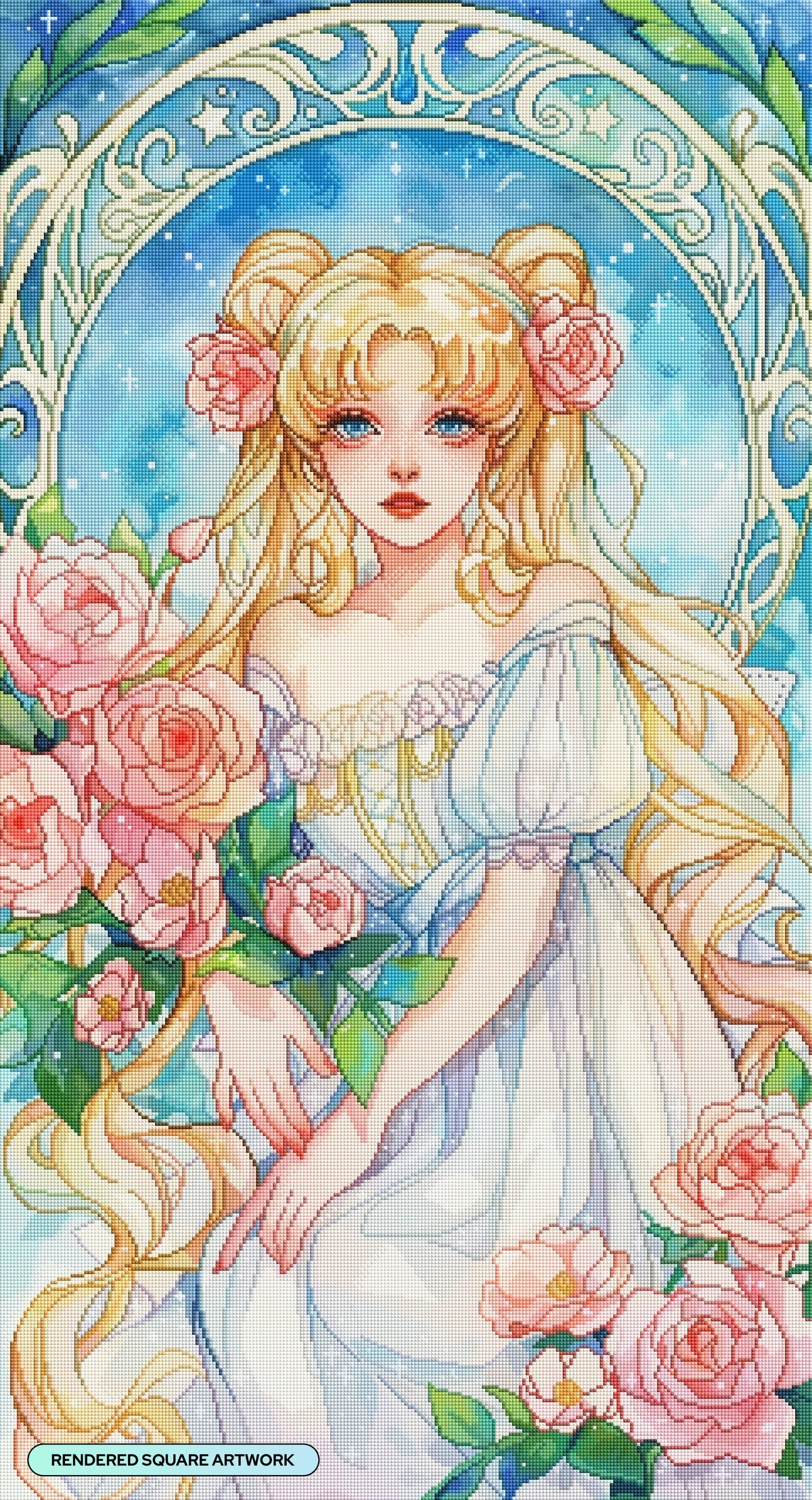 Diamond Painting Serenity 23.6" x 43.7" (60cm x 110.8cm) / Square with 92 Colors including 2 ABs and 7 Fairy Dust Diamonds / 107,245