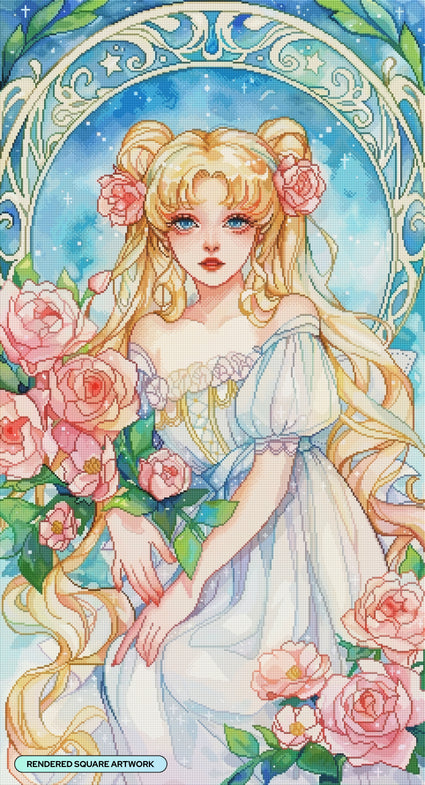 Diamond Painting Serenity 23.6" x 43.7" (60cm x 110.8cm) / Square with 92 Colors including 2 ABs and 7 Fairy Dust Diamonds / 107,245