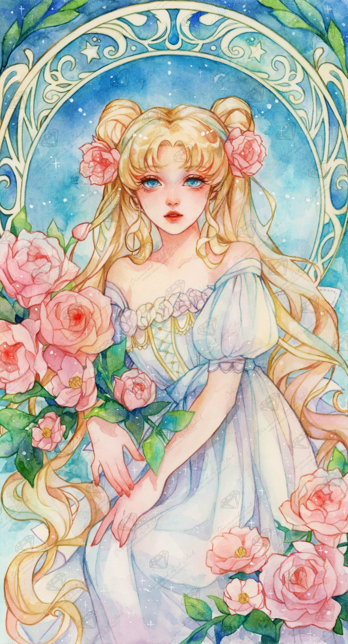 Diamond Painting Serenity 23.6" x 43.7" (60cm x 110.8cm) / Square with 92 Colors including 2 ABs and 7 Fairy Dust Diamonds / 107,245