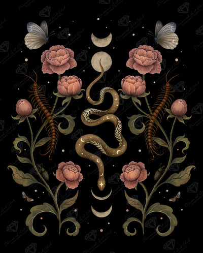 Diamond Painting Serpentine Garden 25.6" x 31.9" (65cm x 80.9cm) / Square with 40 Colors including 5 Fairy Dust Diamonds / 84,825