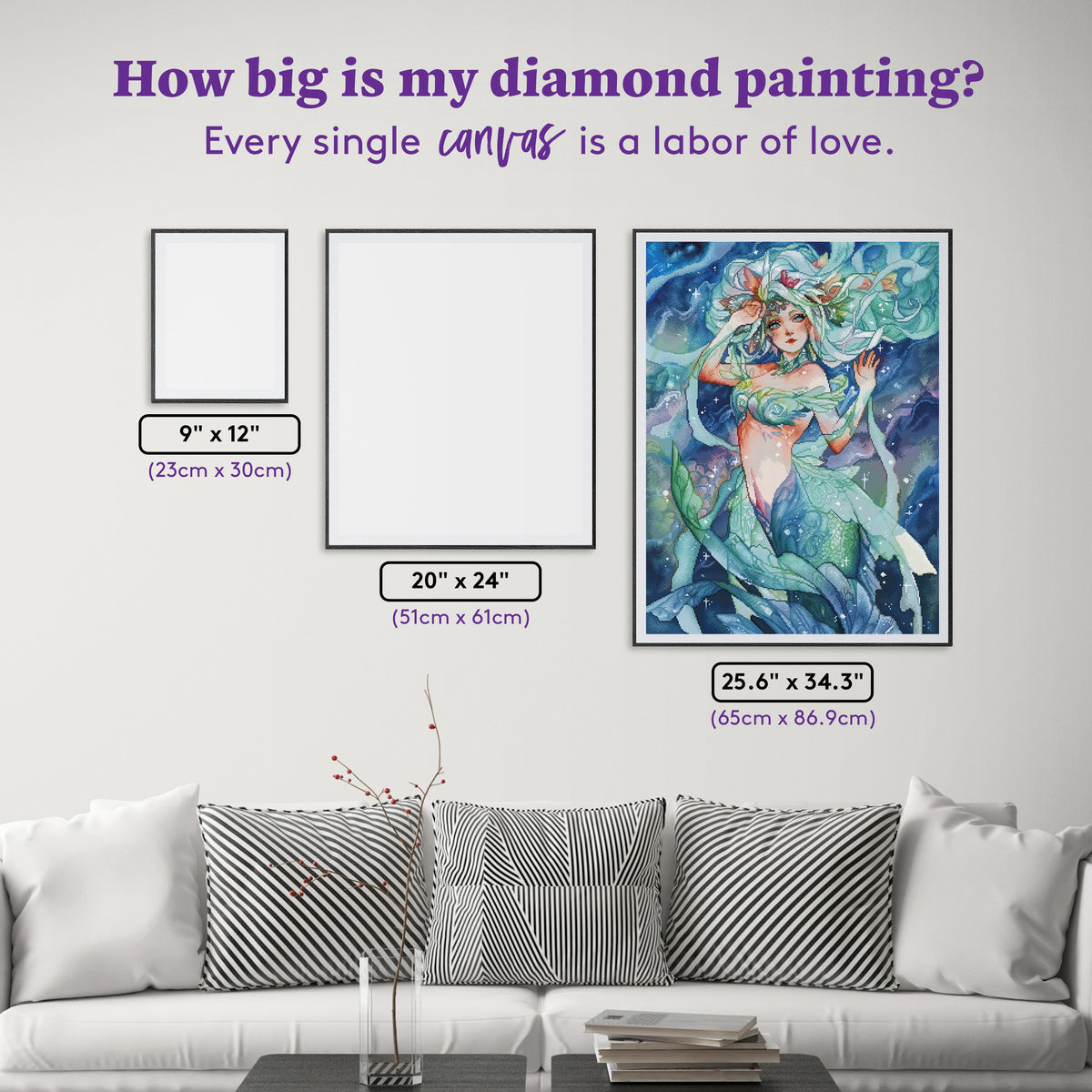 Diamond Painting Serra 25.6" x 34.3" (65cm x 86.9cm) / Square with 97 Colors including 3 ABs and 4 Fairy Dust Diamonds / 91,089