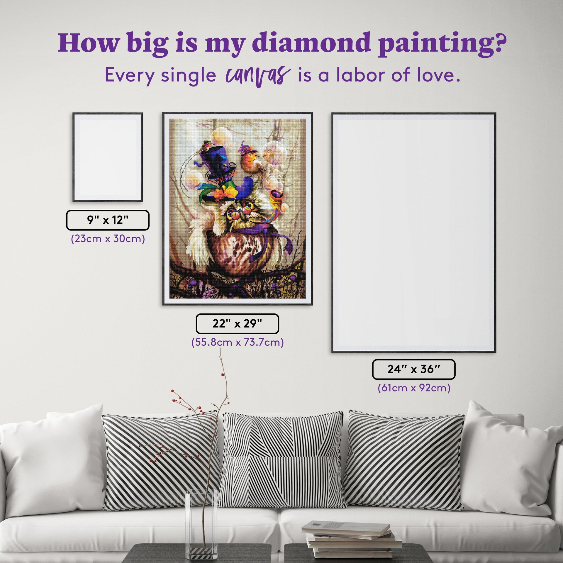 Diamond Painting SEYMORE - believing is seeing 22" x 29" (55.8cm x 73.7cm) / Square with 85 Colors including 2 ABs and 3 Fairy Dust Diamonds / 66,304