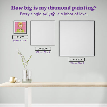 Diamond Painting Shaggy 9" x 9" (23cm x 23cm) / Round With 20 Colors including 1 Fairy Dust Diamonds / 6,724