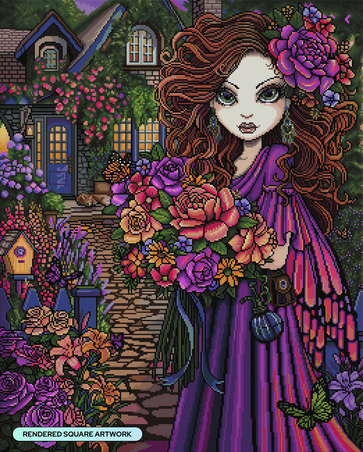 Diamond Painting Shaylee 25.6" x 31.9" (65cm x 80.9cm) / Square with 78 Colors including 2 ABs and 6 Fairy Dust Diamonds / 84,825