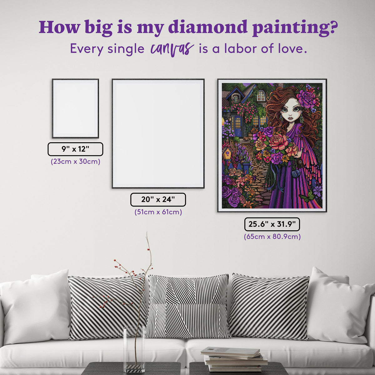 Diamond Painting Shaylee 25.6" x 31.9" (65cm x 80.9cm) / Square with 78 Colors including 2 ABs and 6 Fairy Dust Diamonds / 84,825