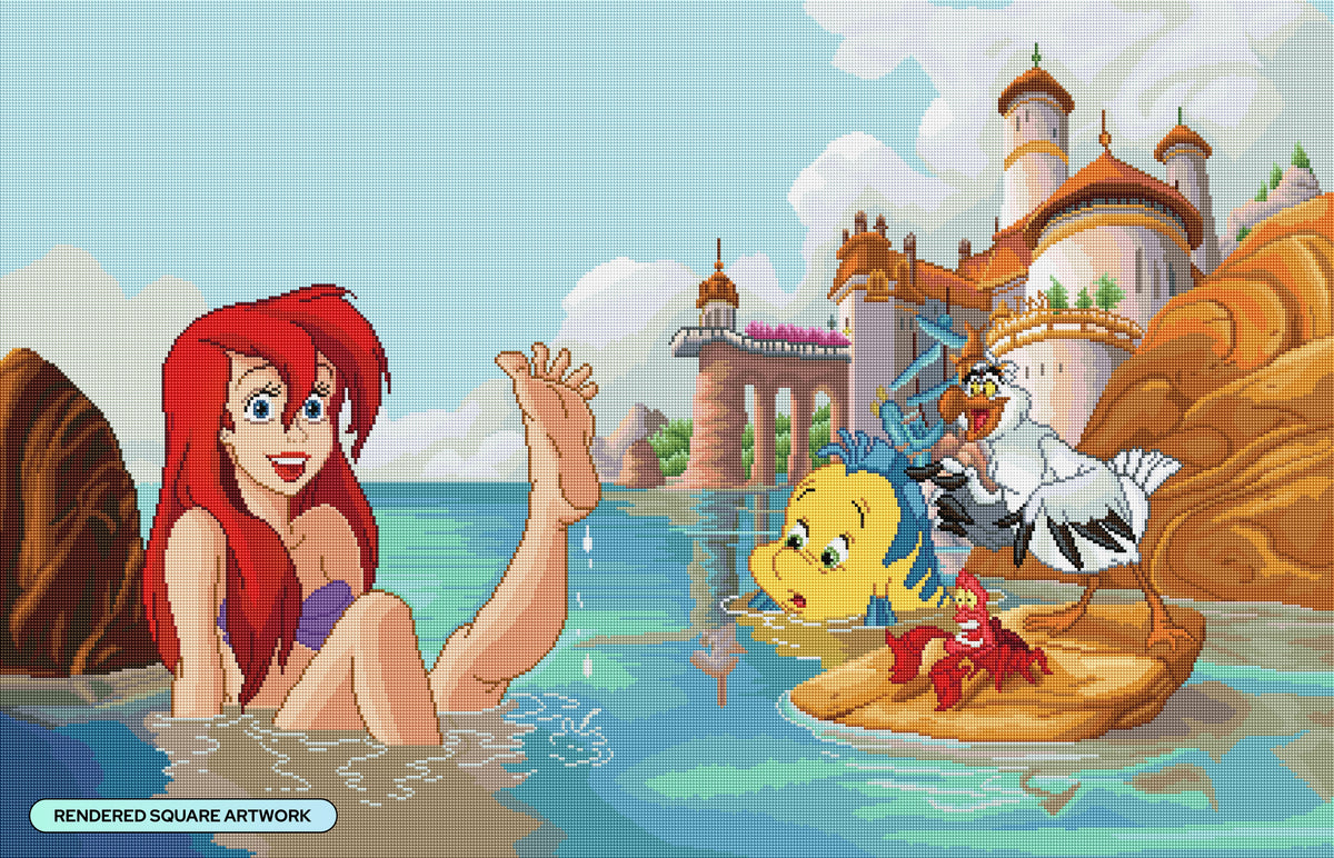 Diamond Painting She's Got Legs! 42.9" x 27.6" (108.8cm x 69.9cm) / Square with 67 Colors including 5 Fairy Dust Diamonds / 122,797