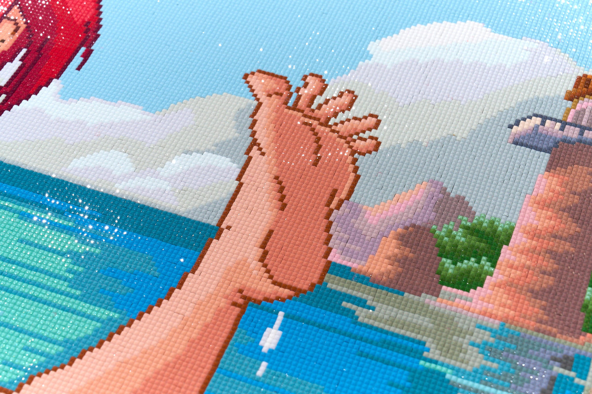 Diamond Painting She's Got Legs! 42.9" x 27.6" (108.8cm x 69.9cm) / Square with 67 Colors including 5 Fairy Dust Diamonds / 122,797