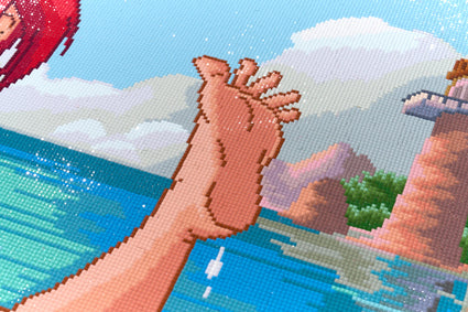 Diamond Painting She's Got Legs! 42.9" x 27.6" (108.8cm x 69.9cm) / Square with 67 Colors including 5 Fairy Dust Diamonds / 122,797