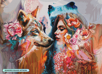 Diamond Painting Show Me Love 30" x 22" (76.2cm x 55.8cm) / Square with 91 Colors including 3 ABs and 3 Fairy Dust Diamonds / 68,544