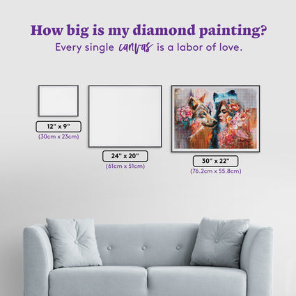 Diamond Painting Show Me Love 30" x 22" (76.2cm x 55.8cm) / Square with 91 Colors including 3 ABs and 3 Fairy Dust Diamonds / 68,544