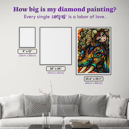 Diamond Painting Showtime 23.6" x 33.1" (60cm x 84cm) / Square with 63 Colors including 3 ABs and 1 Fairy Dust Diamonds / 80,880
