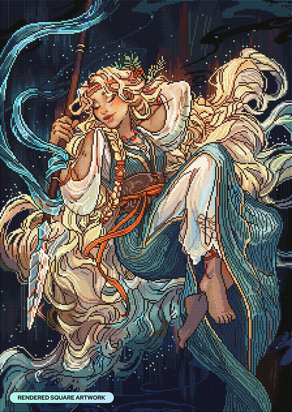 Diamond Painting Sif 22" x 31" (55.8cm x 78.7cm) / Square with 79 Colors including 4 ABs and 3 Fairy Dust Diamonds / 70,784