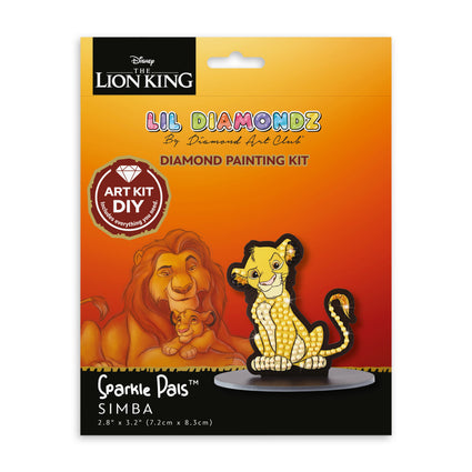 Diamond Painting Simba - Sparkle Pals™ 2.8" x 3.2" (7.2cm x 8.3cm) / Round with 4 Colors including 2 Fairy Dust Diamonds / 180