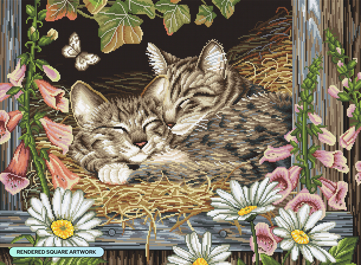 Diamond Painting Sisters 30" x 22" (76cm x 55.8cm) / Square with 49 Colors including 3 ABs and 2 Fairy Dust Diamonds / 68,320