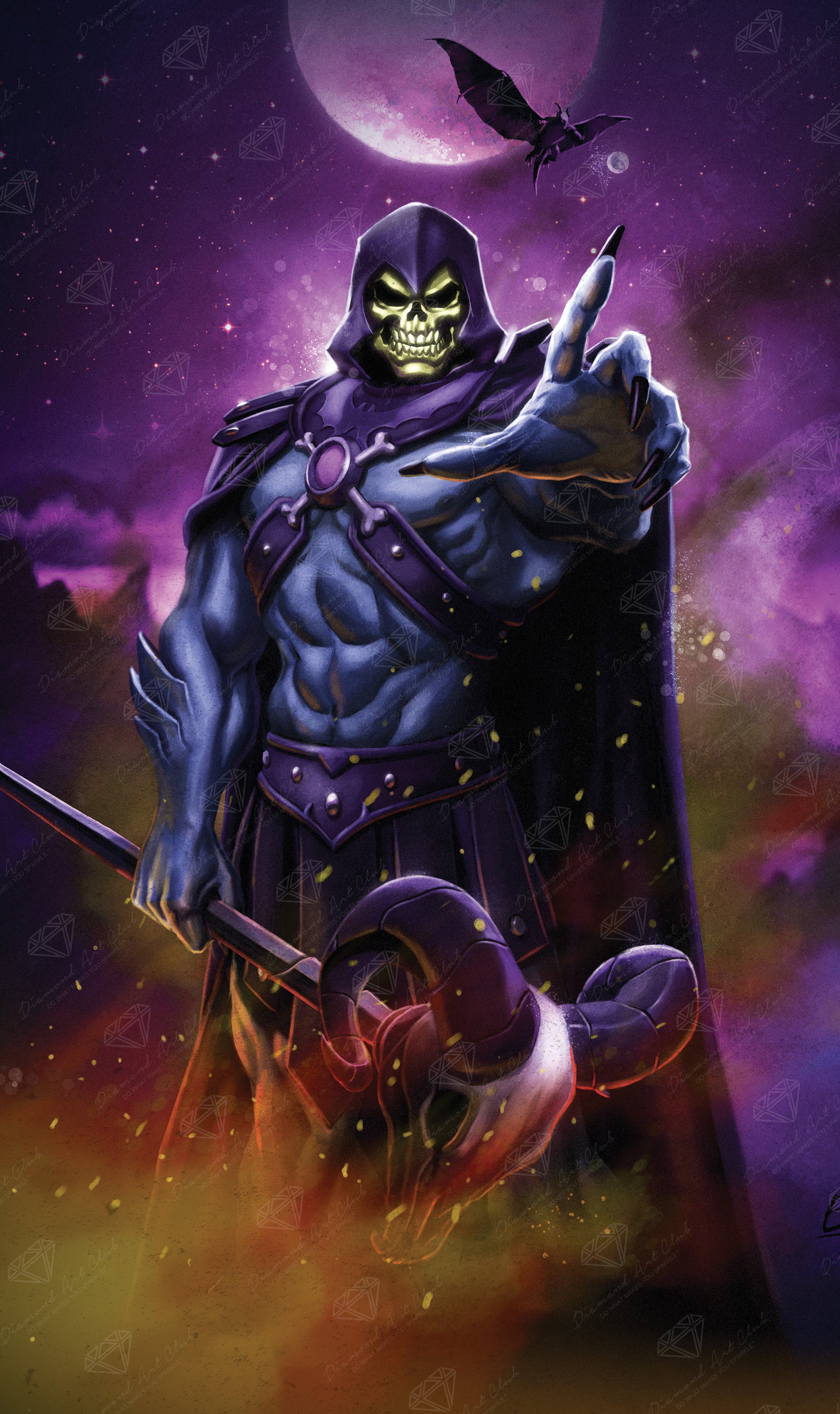 diamondartclub Crystowl クリストル Skeletor Diamond Painting Kit
