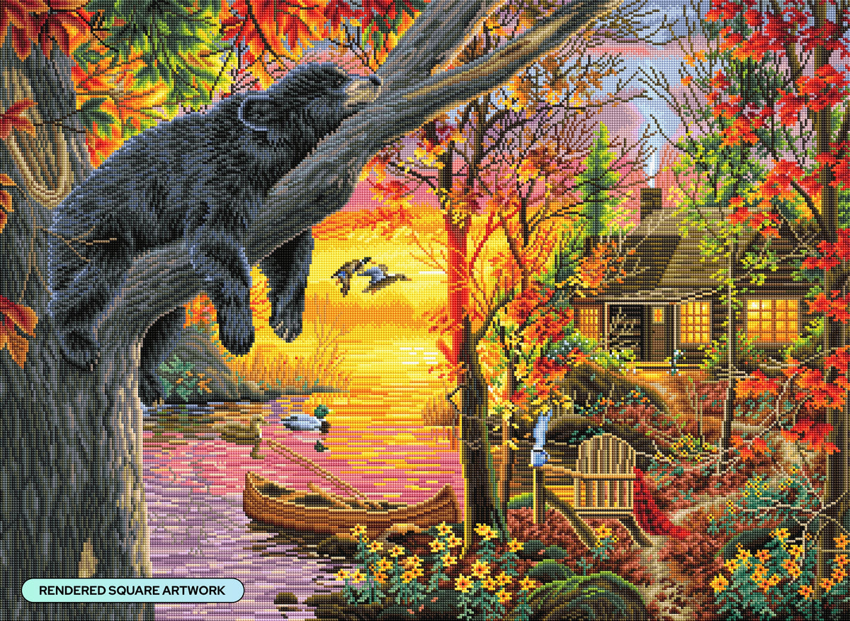 Diamond Painting Sleepy 35" x 25.6" (88.9cm x 65cm) / Square with 64 Colors including 4 ABs and 3 Fairy Dust Diamonds / 93,177