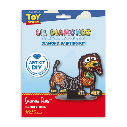 Diamond Painting Slinky Dog - Sparkle Pals™ 4.6" x 3.9" (11.6cm x 9.8cm) / Round with 5 Colors including 1 AB and 3 Fairy Dust Diamonds / 260