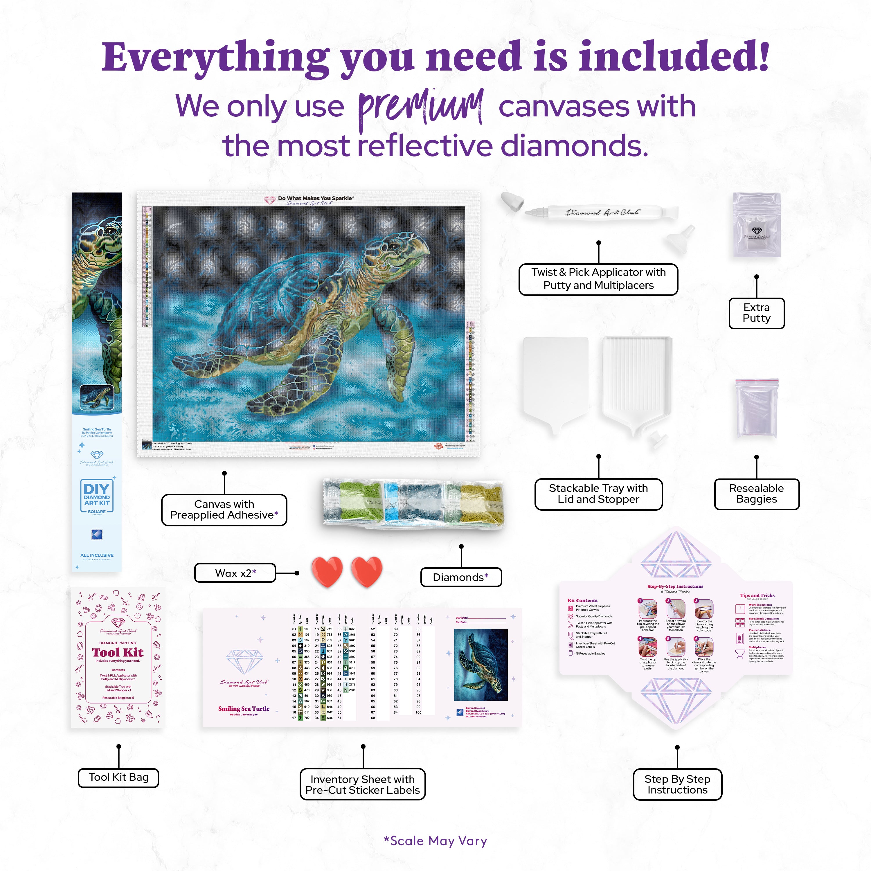 Smiling Sea Turtle – Diamond Art Club