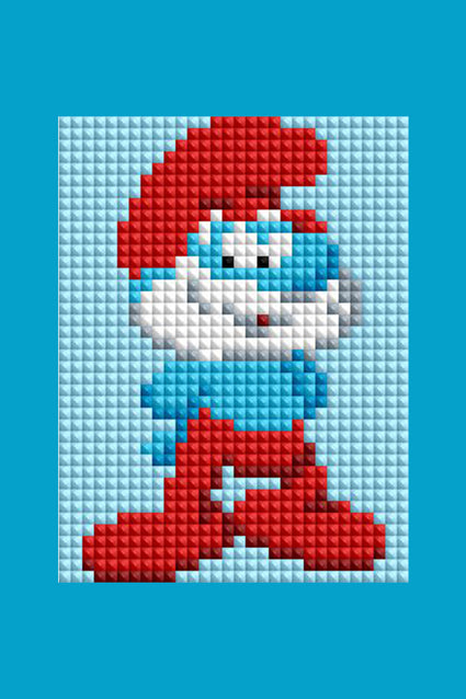 Diamond Painting Smurfs - Mini Dazzles™ 4" x 6" (10.2cm x 15.2cm) / Square With 11 Colors Including 1 ABs and 10 Fairy Dust Diamonds / 7,200