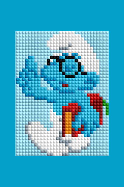 Diamond Painting Smurfs - Mini Dazzles™ 4" x 6" (10.2cm x 15.2cm) / Square With 11 Colors Including 1 ABs and 10 Fairy Dust Diamonds / 7,200
