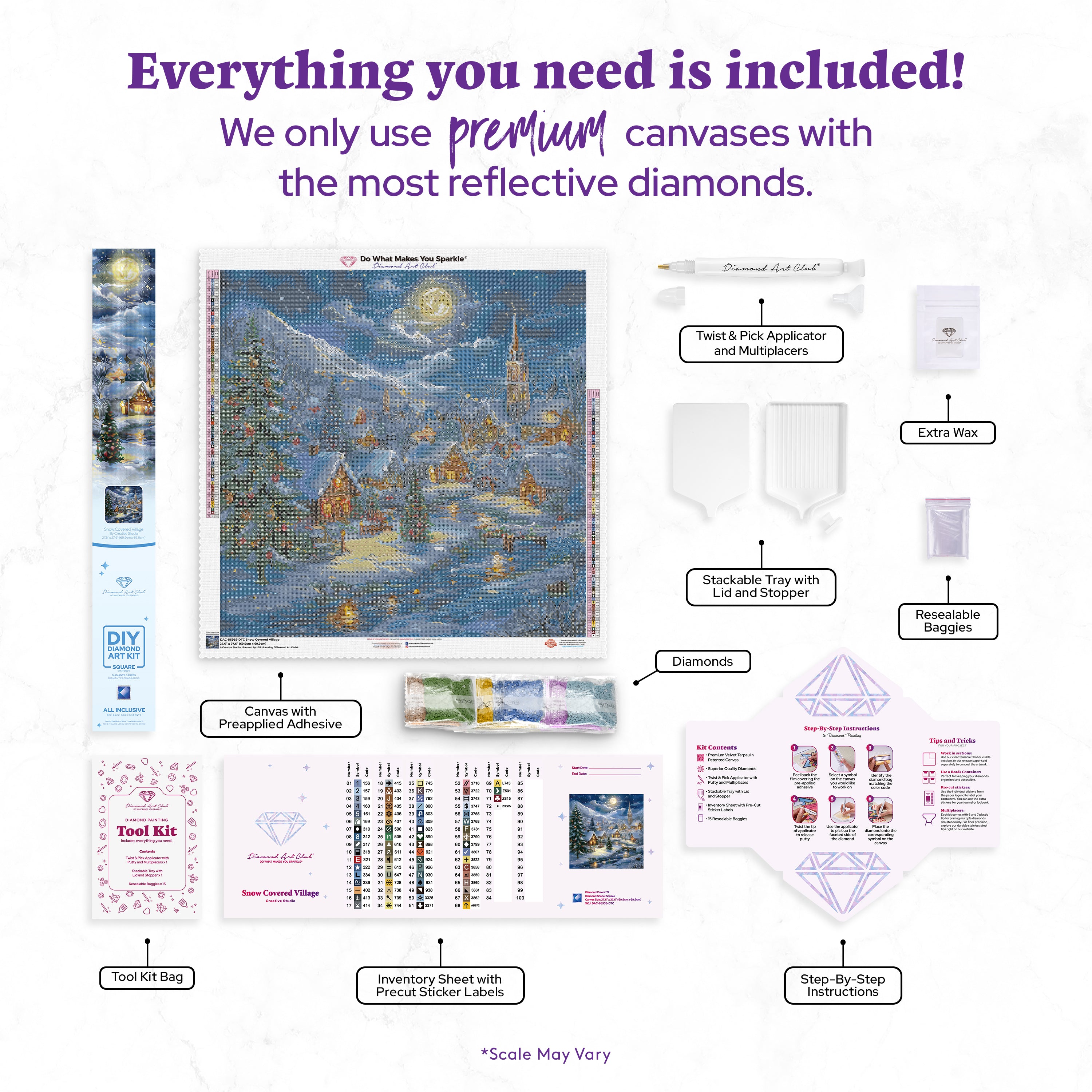 ダイヤモンドアートクラブ  Covered Village Snow Covered Village – Diamond Art Club