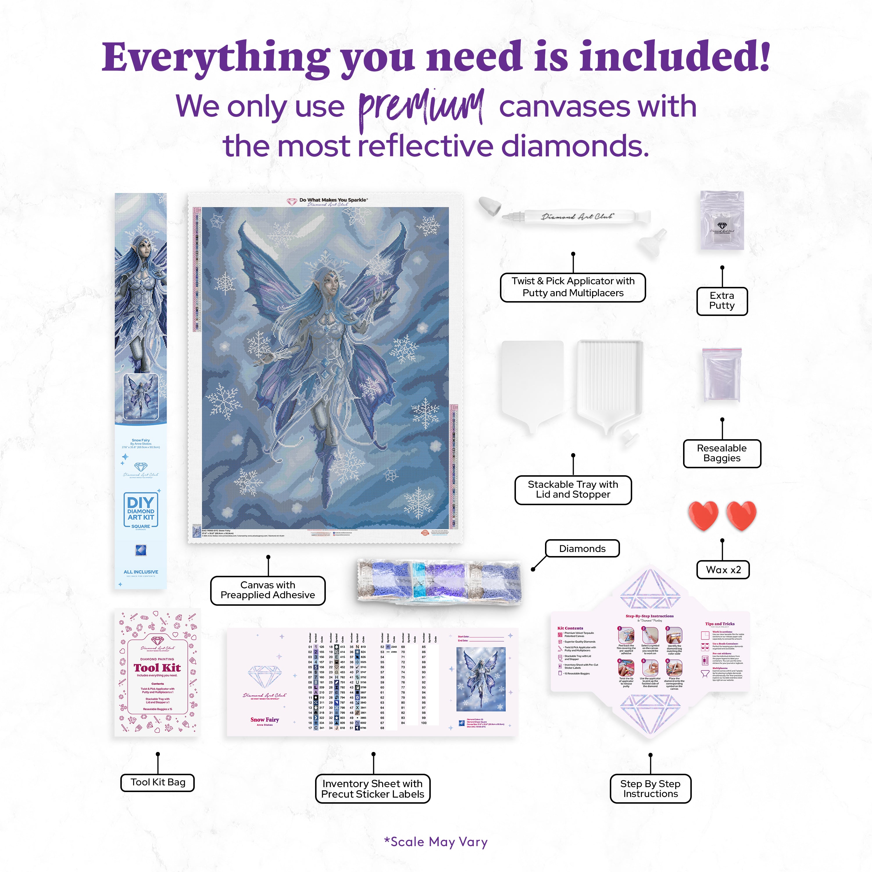 スノーフェアリー ダイヤモンドペインティングキット – Diamond Art Club