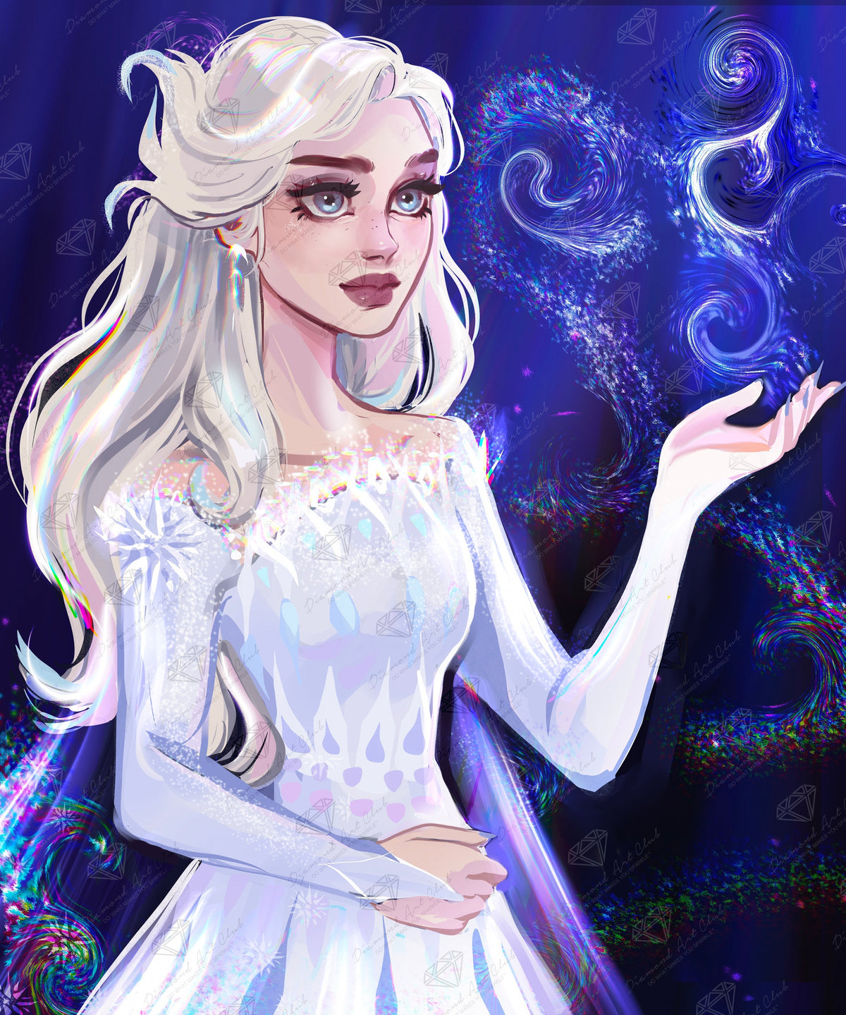 Diamond Painting Snow Queen 20" x 24" (50.7cm x 60.8cm) / Round with 43 Colors including 5 ABs / 39,277