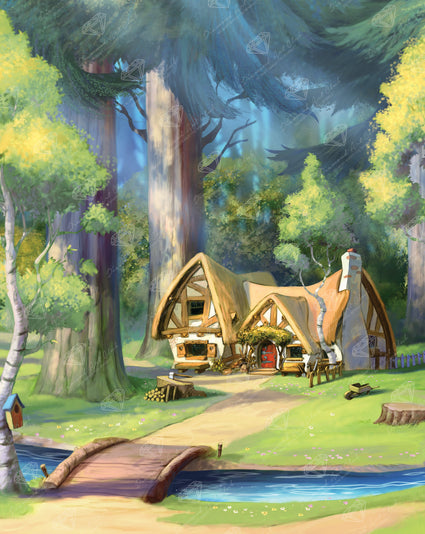 Diamond Painting Snow White's Cottage 27.6" x 34.7" (69.9cm x 87.9cm) / Square with 98 Colors including 4 ABs and 4 Fairy Dust Diamonds / 99,193