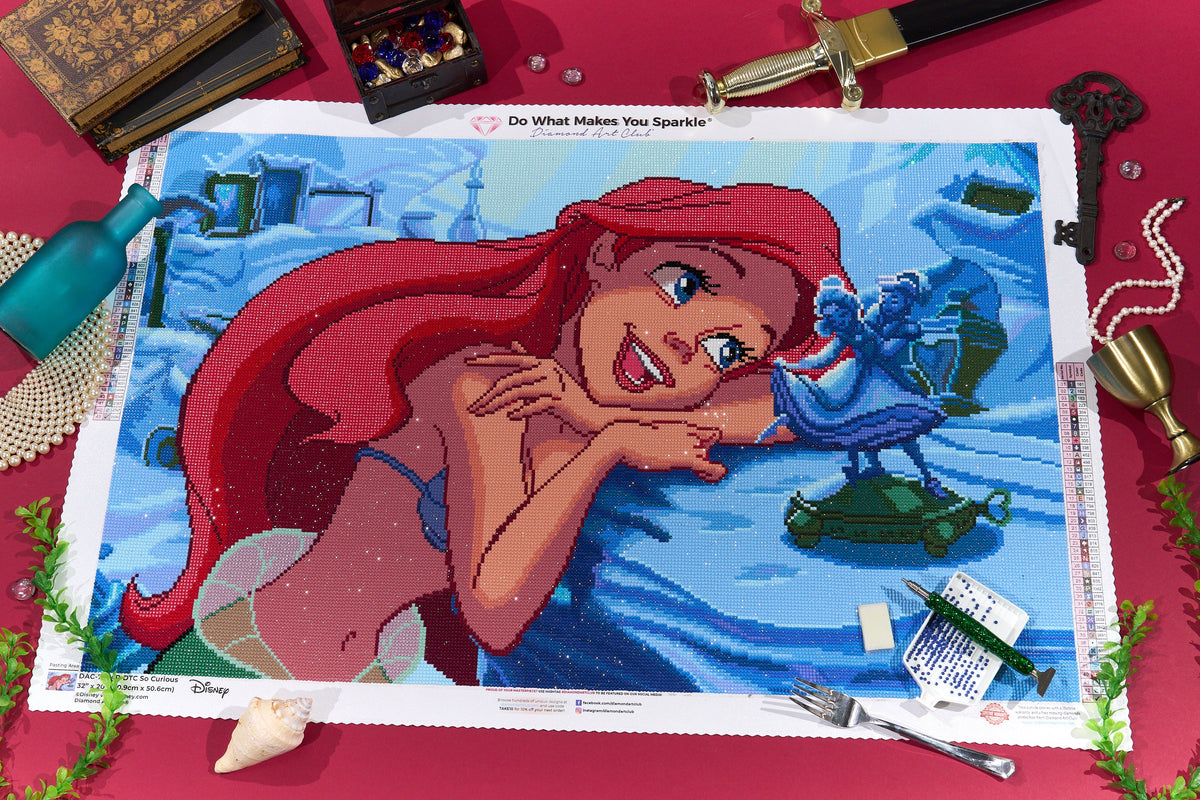 Diamond Painting So Curious 32" x 20" (80.9cm x 50.6cm) / Round with 43 Colors including 1 AB and 4 Fairy Dust Diamonds / 54,096