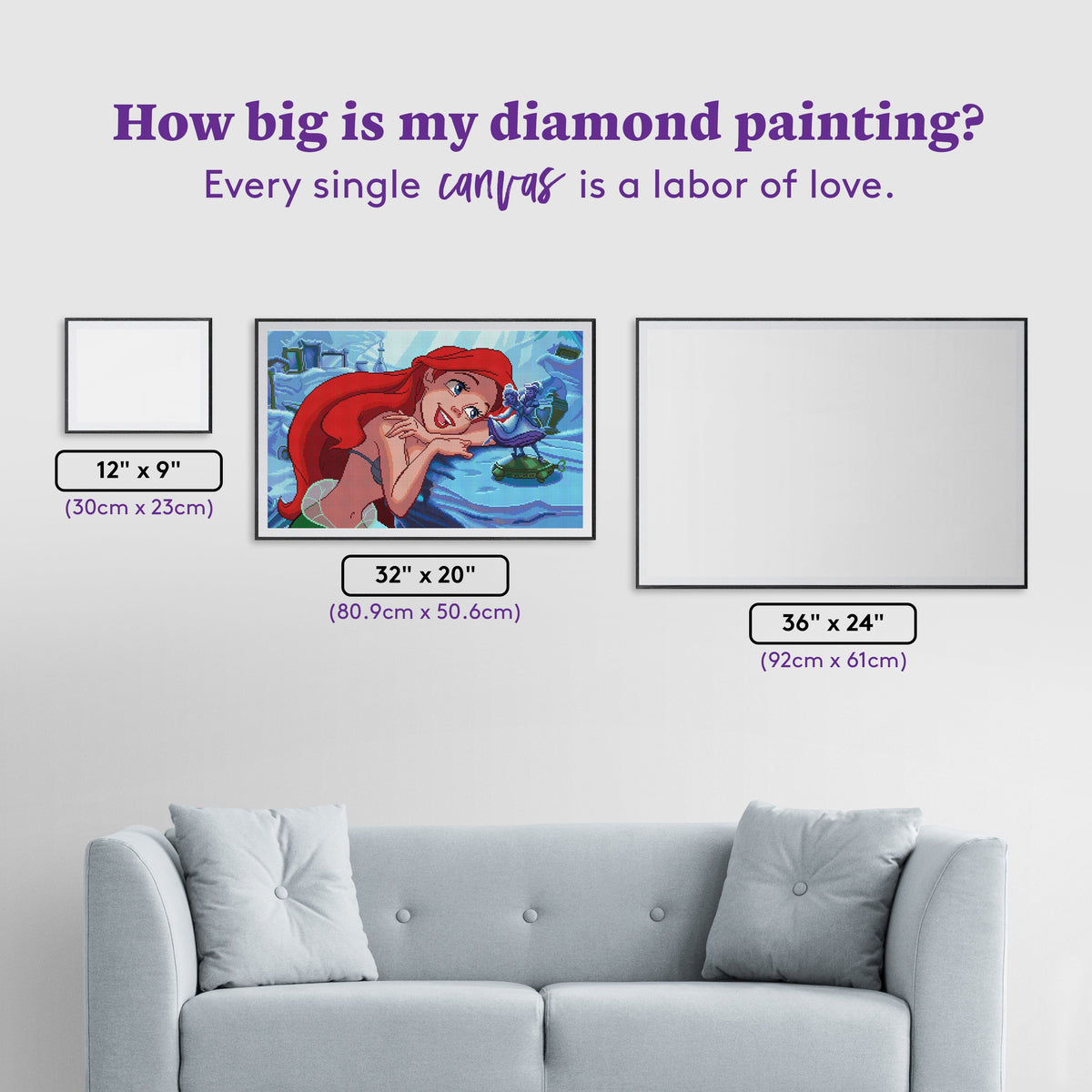 Diamond Painting So Curious 32" x 20" (80.9cm x 50.6cm) / Round with 43 Colors including 1 AB and 4 Fairy Dust Diamonds / 54,096