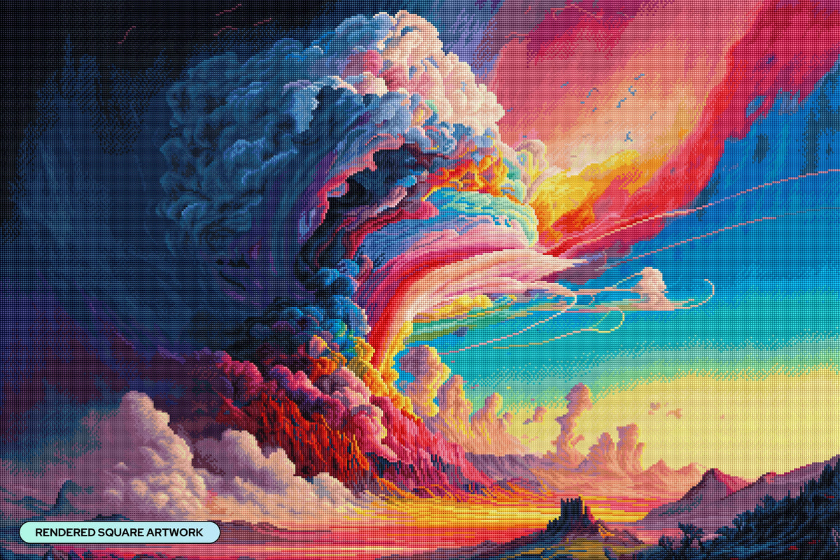 Diamond Painting Sometimes 41.3" x 27.6" (104.8cm x 69.9cm) / Square with 96 Colors including 2 ABs and 5 Fairy Dust Diamonds / 118,301