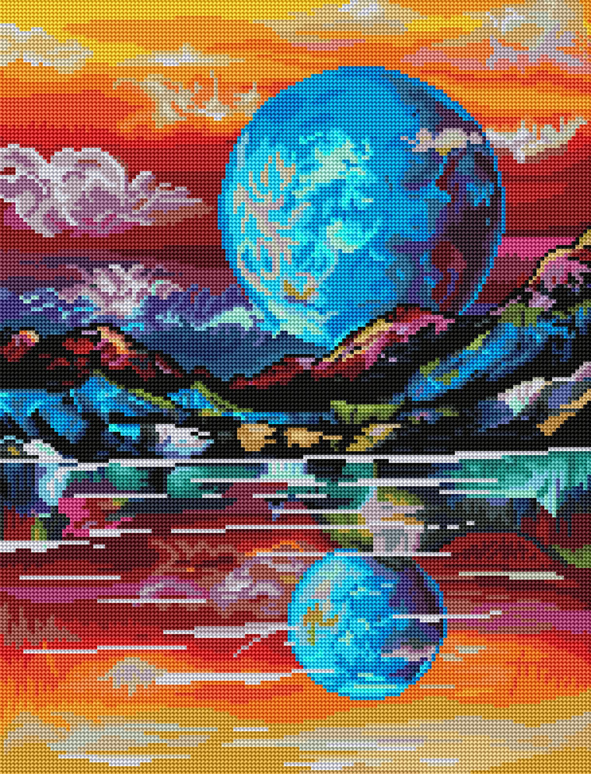 Diamond Painting Somewhere 17" x 22" (42.6cm x 55.8cm) / Round with 53 Colors including 4 ABs / 30,248
