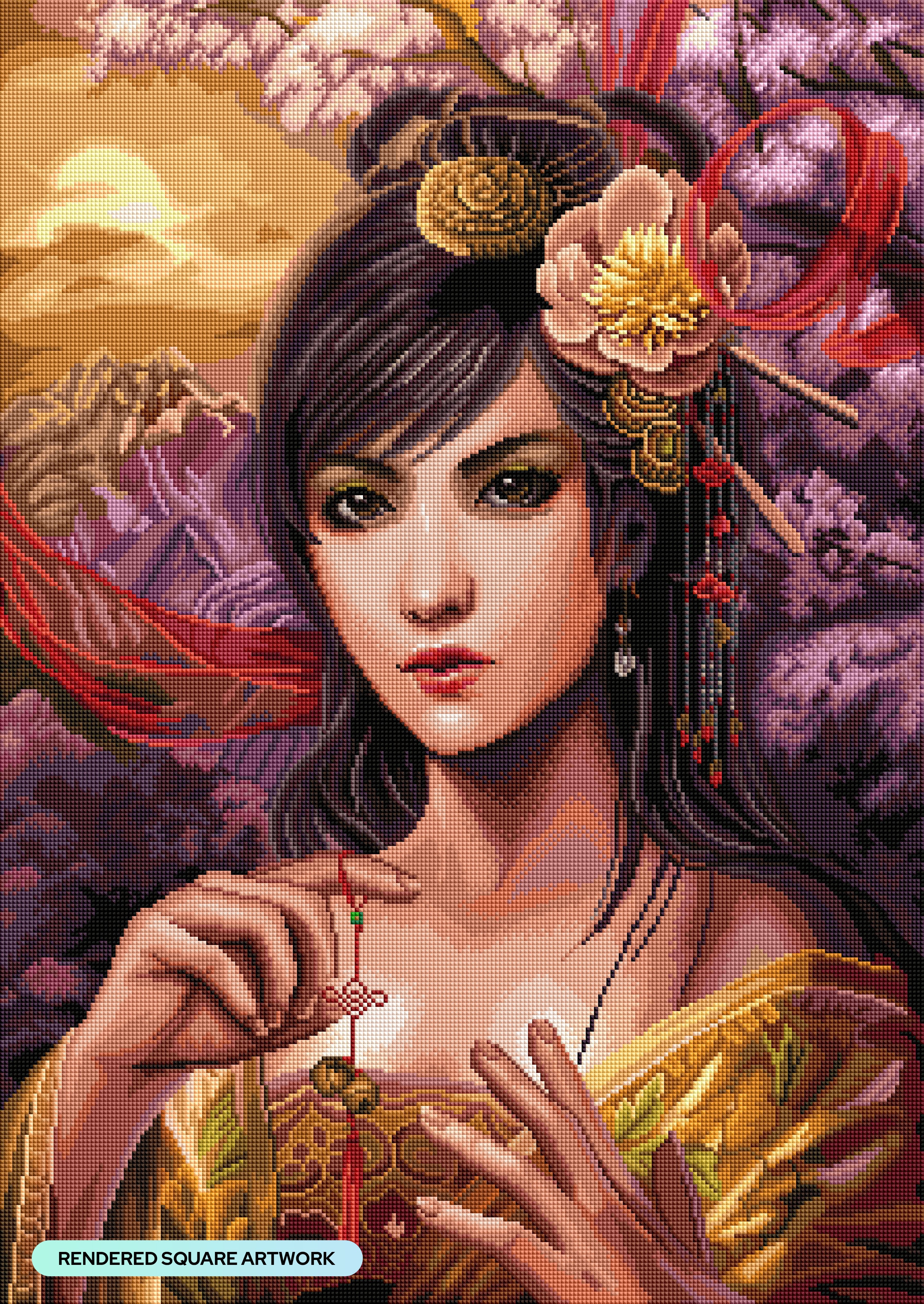 桜の木の下の歌 ダイヤモンドアートキット – Diamond Art Club