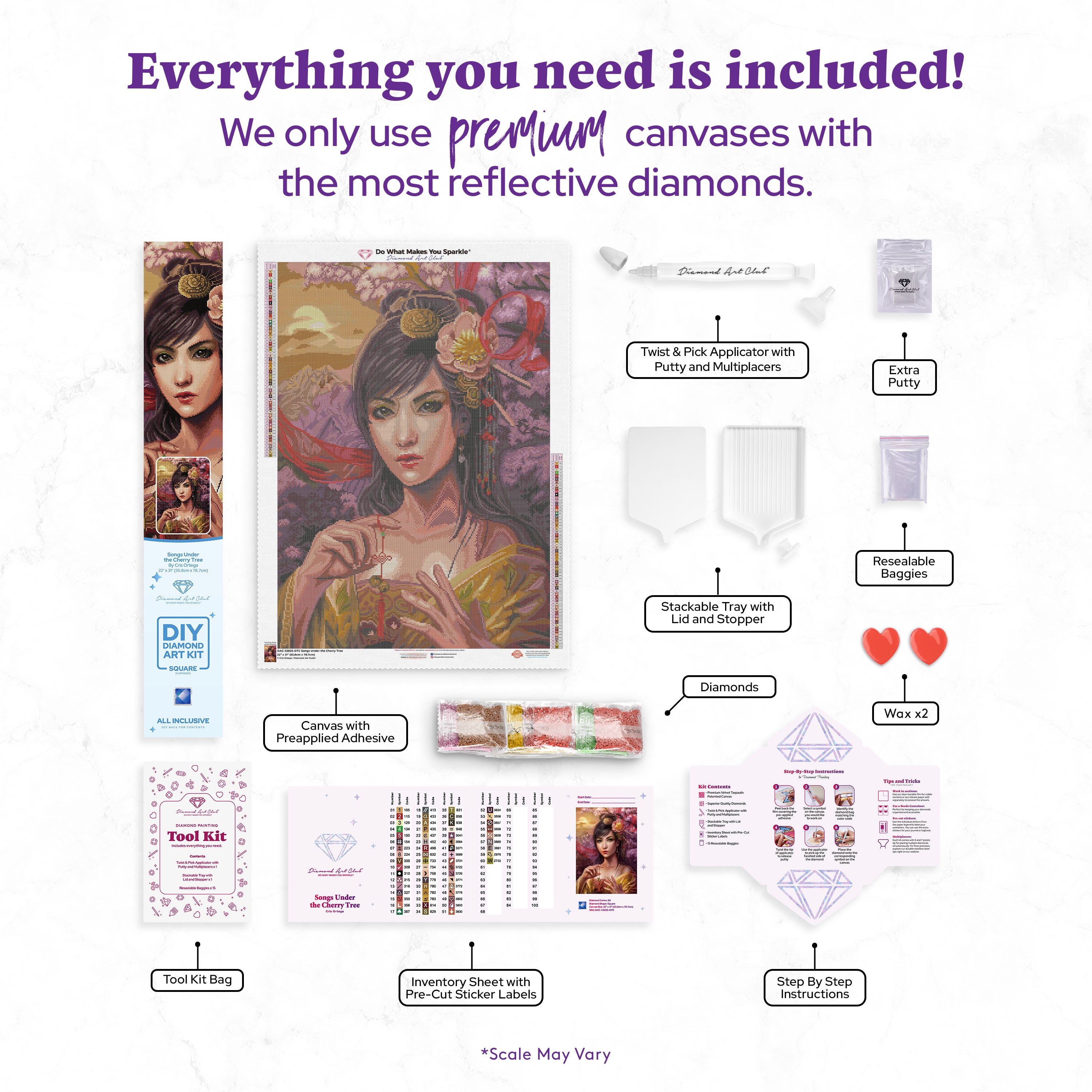 桜の木の下の歌 ダイヤモンドアートキット – Diamond Art Club