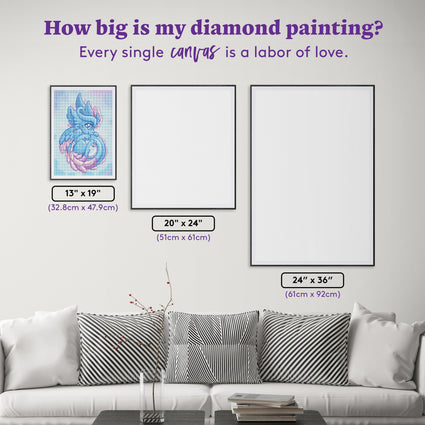 Diamond Painting Sophia 13" x 19" (32.8cm x 47.9cm) / Round with 24 Colors including 2 ABs and 1 Fairy Dust Diamonds / 20,007