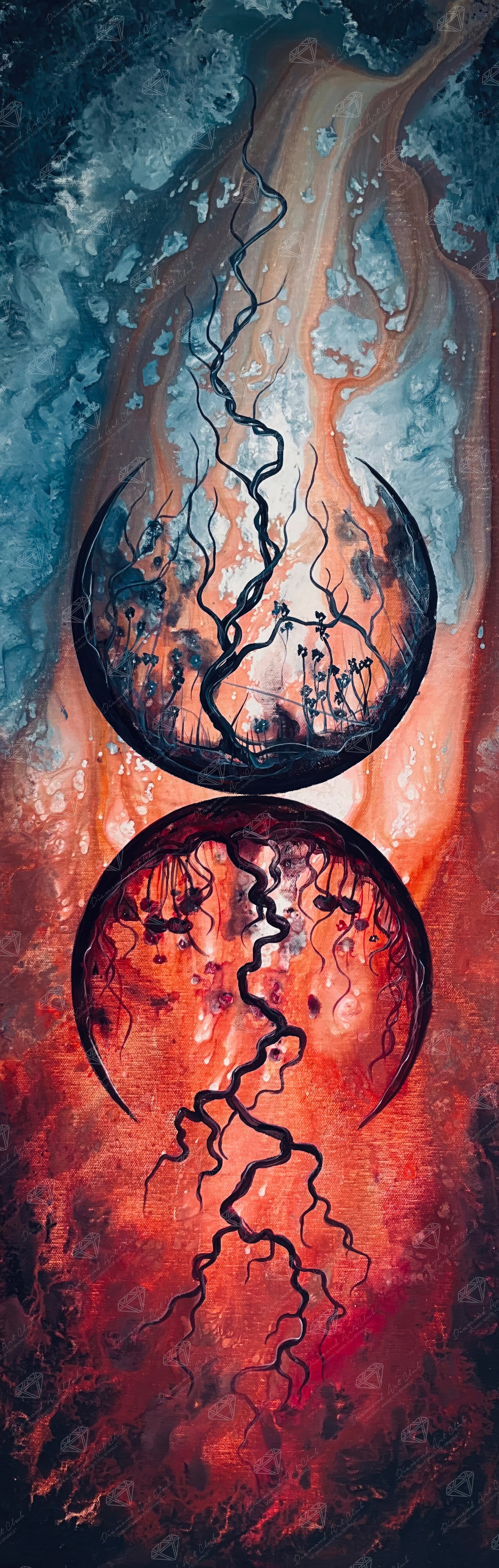 Diamond Painting Soul Duality 17" x 53" (42.8cm x 134.4cm) / Square with 72 Colors including 4 ABs and 1 Frosted Diamond and 1 Fairy Dust Diamond / 92,880