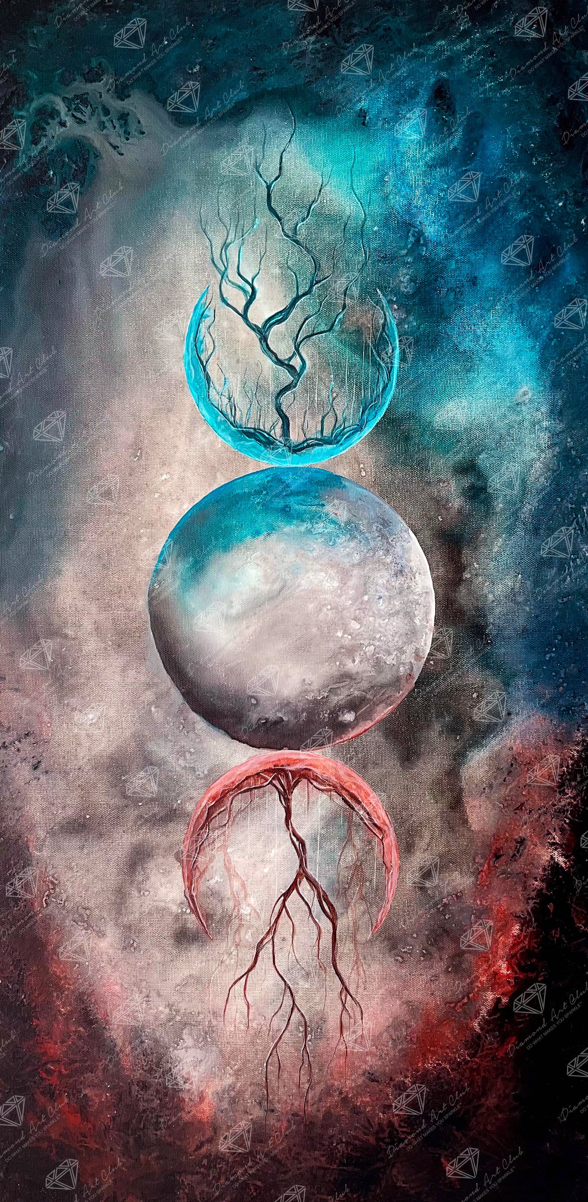 Diamond Painting Soul Reunion 22" x 45" (55.8cm x 114cm) / Square with 59 Colors including 2 ABs and 3 Fairy Dust Diamonds / 102,592