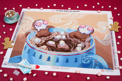 Diamond Painting Spa Day 27" x 20" (68.8cm x 50.6cm) / Round with 52 Colors including 2 ABs and 3 Fairy Dust Diamonds / 46,000