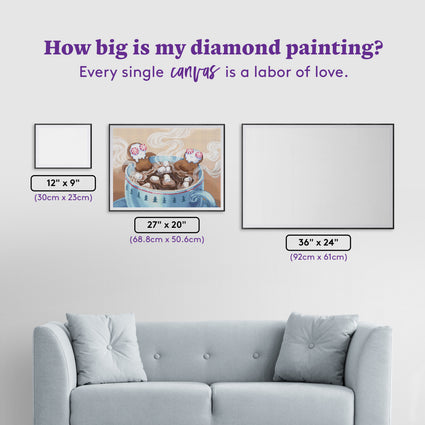 Diamond Painting Spa Day 27" x 20" (68.8cm x 50.6cm) / Round with 52 Colors including 2 ABs and 3 Fairy Dust Diamonds / 46,000