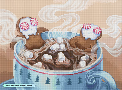 Diamond Painting Spa Day 27" x 20" (68.8cm x 50.6cm) / Round with 52 Colors including 2 ABs and 3 Fairy Dust Diamonds / 46,000