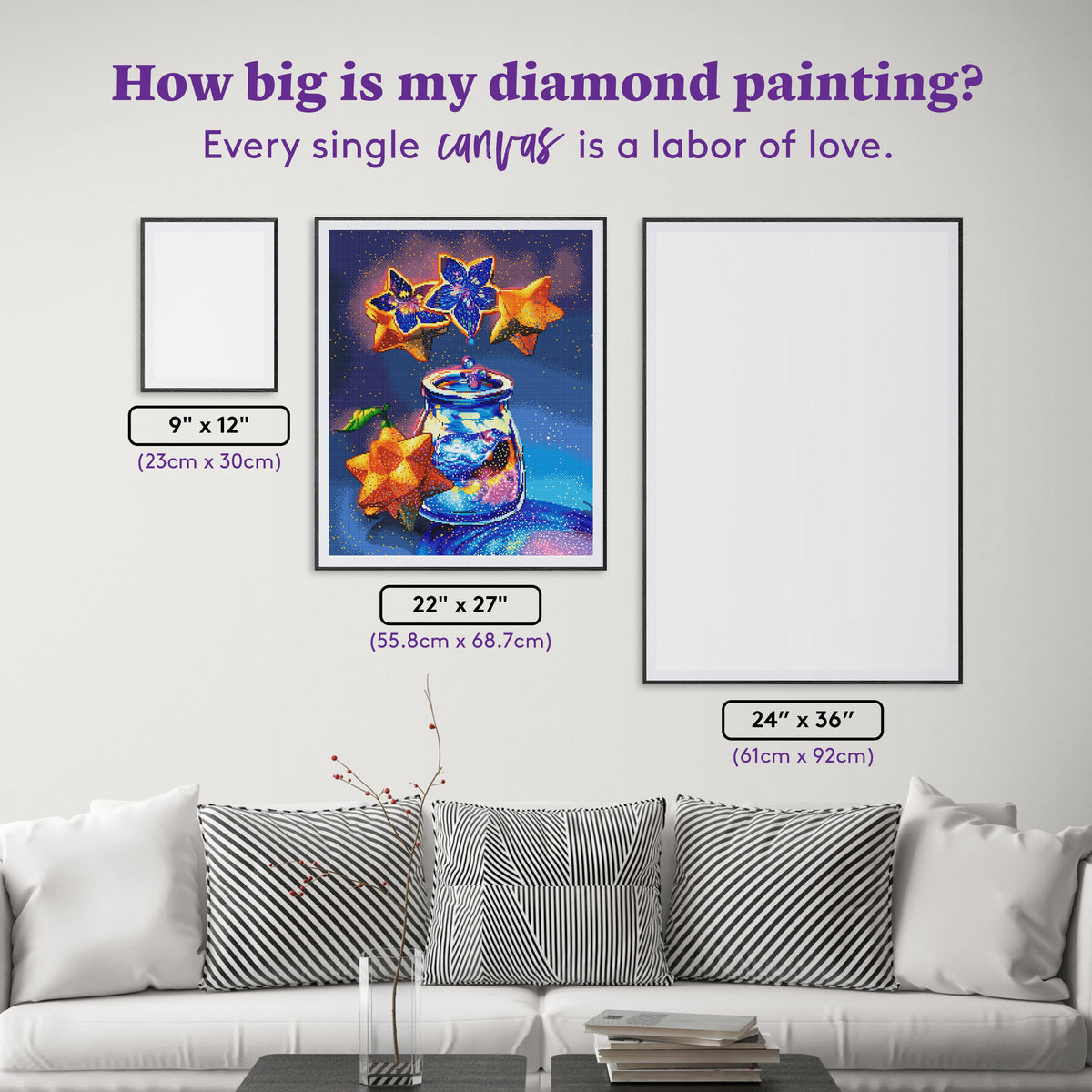 Diamond Painting Space Jam 22" x 27" (55.8cm x 68.7cm) / Square with 59 Colors including 4 ABs and 3 Fairy Dust Diamonds / 61,824