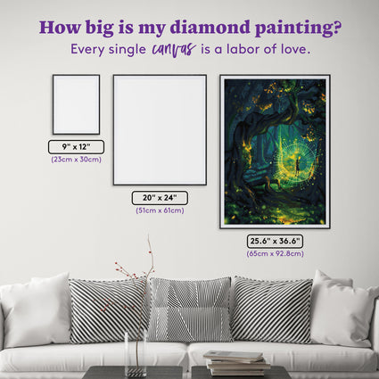 Diamond Painting Spark of Fireflies 25.6" x 36.6" (65cm x 92.8cm) / Square with 43 Colors Including 2 ABs and 3 Fairy Dust Diamonds / 97,353