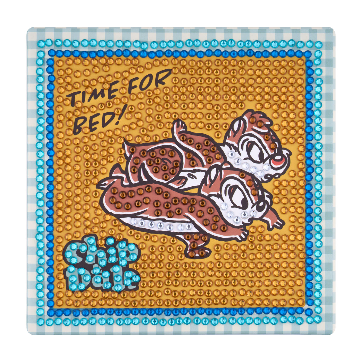 Diamond Painting Sparkle Boards - Chip & Dale Snooze Squad 6" x 6" (15cm x 15cm) / Round with 5 Colors including 5 Iridescent Diamonds / 851
