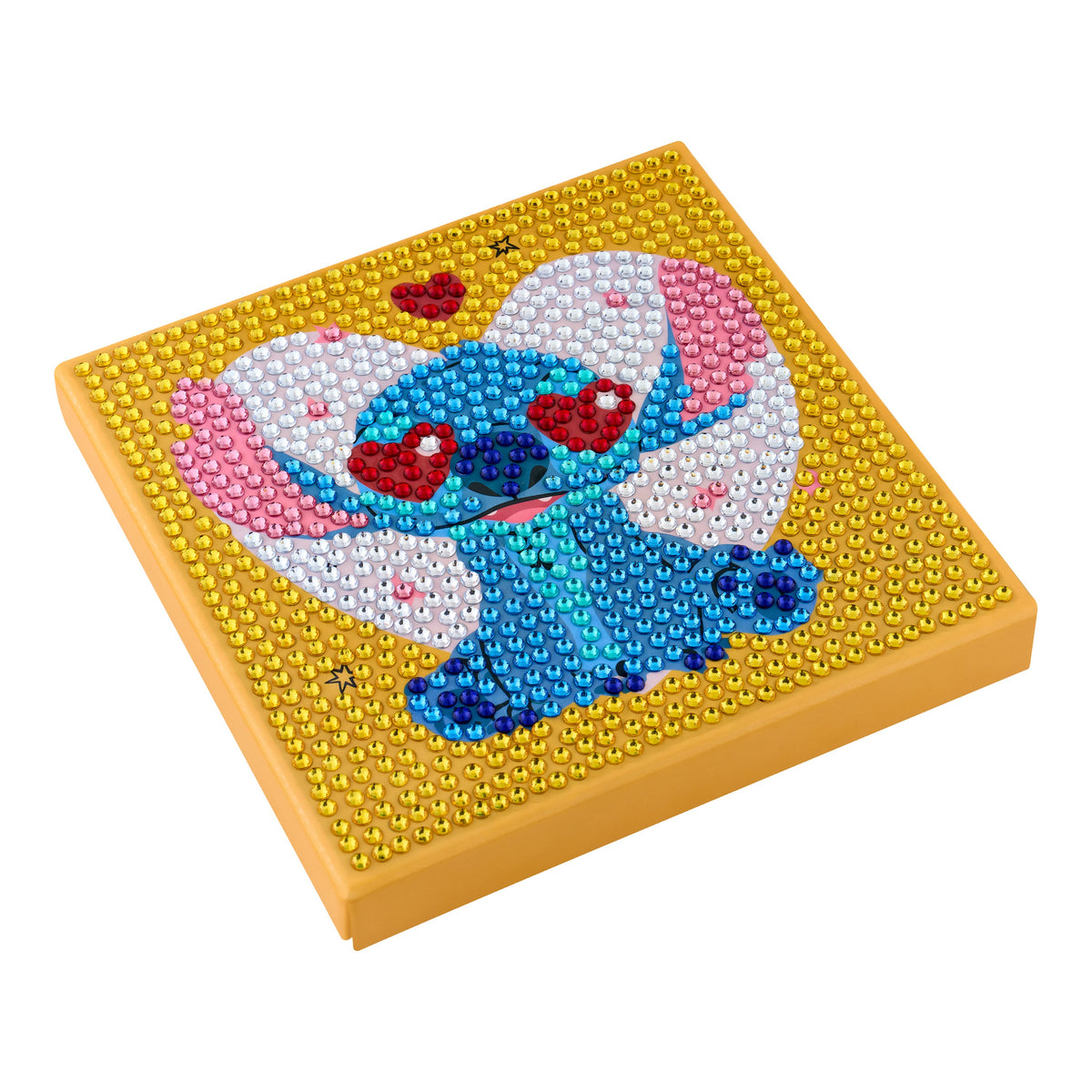 Diamond Painting Sparkle Boards - Love-Struck Stitch 6" x 6" (15cm x 15cm) / Round with 7 Colors including 7 Iridescent Diamonds / 1,061