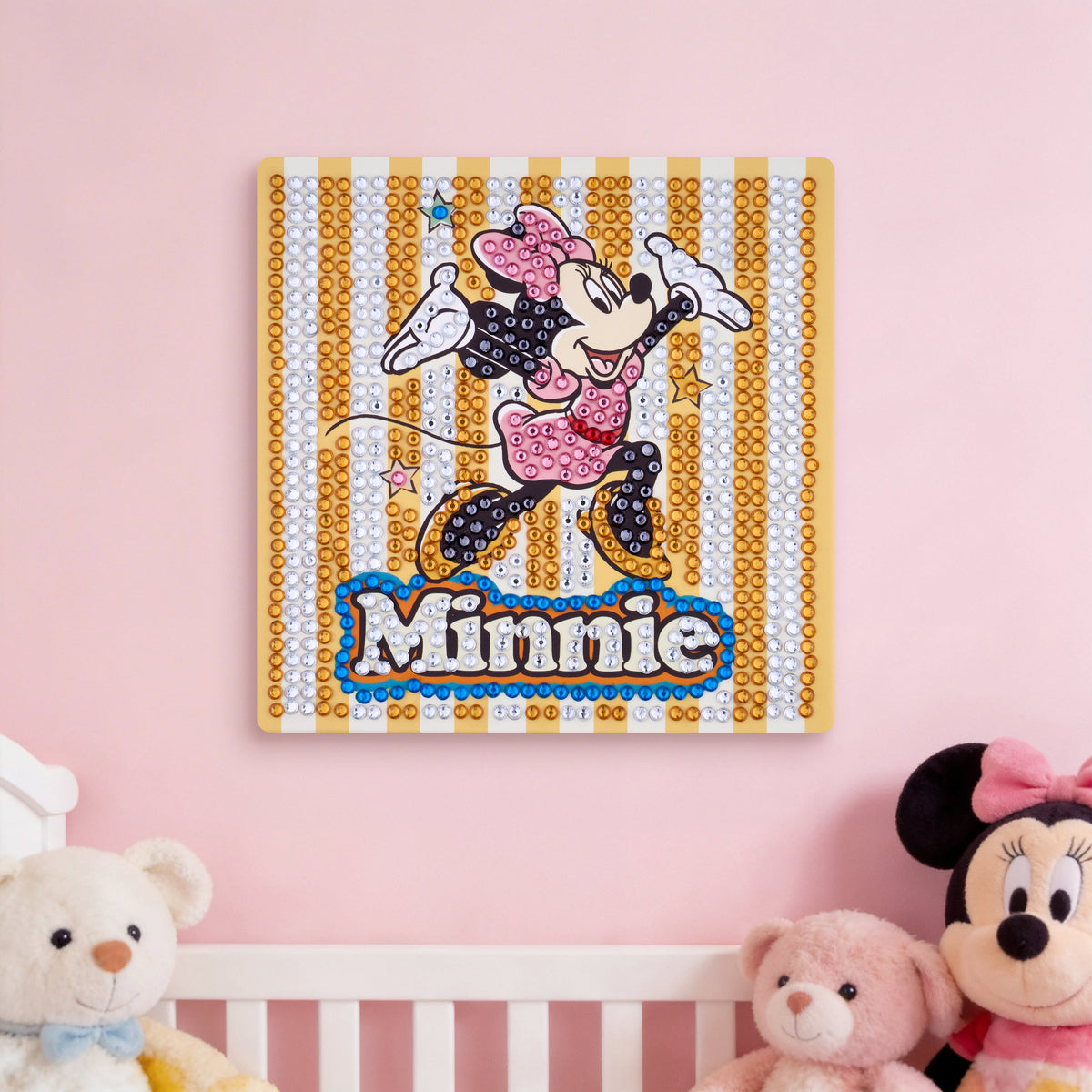 Diamond Painting Sparkle Boards - Minnie Joy 6" x 6" (15cm x 15cm) / Round with 6 Colors including 6 Iridescent Diamonds / 863