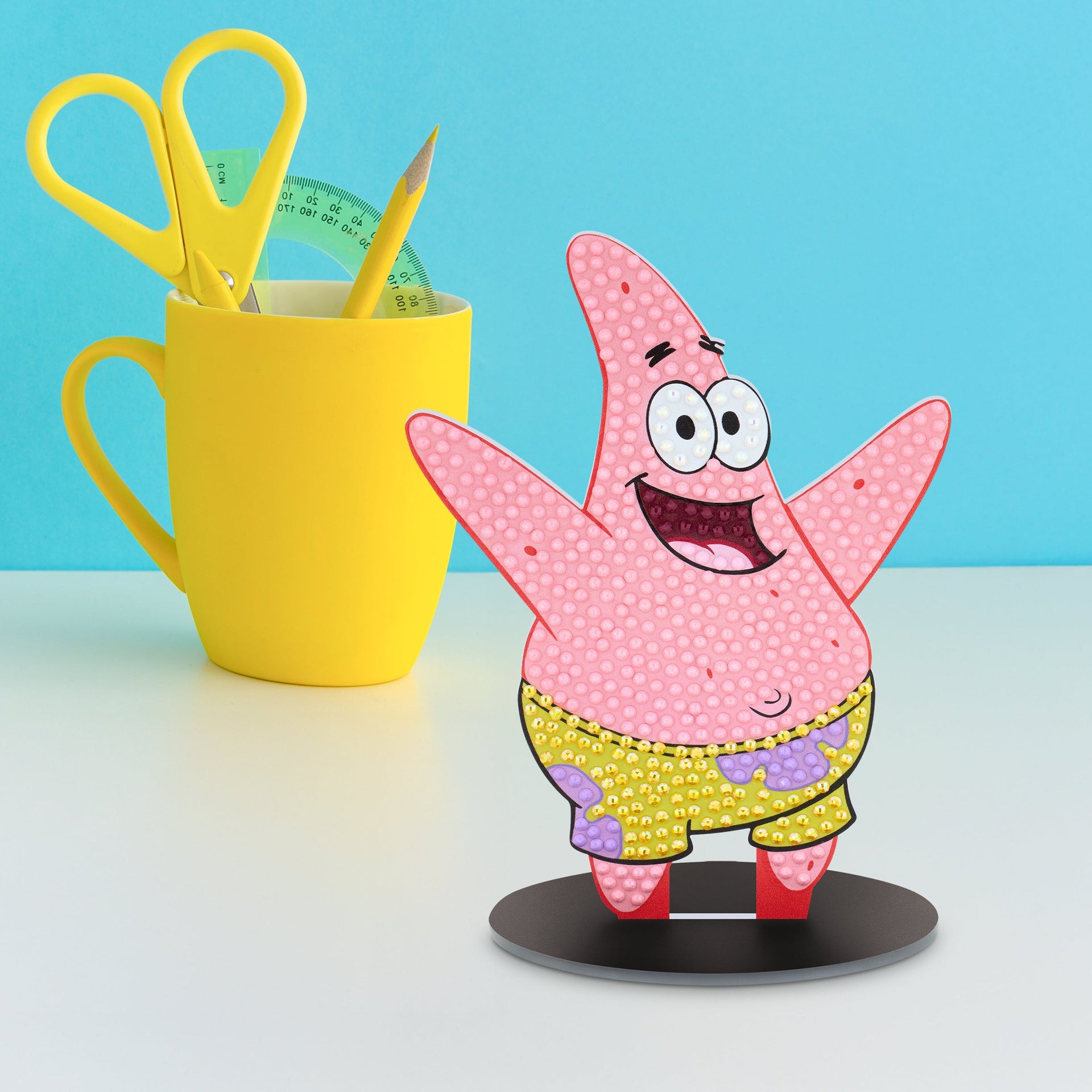 Diamond Painting Sparkle Pals™ - Big Mood Patrick 4.0" x 5.5" (10.4cm x 14.1cm) / Round with 6 Colors Including 2 ABs and 1 Fairy Dust Diamond / 565