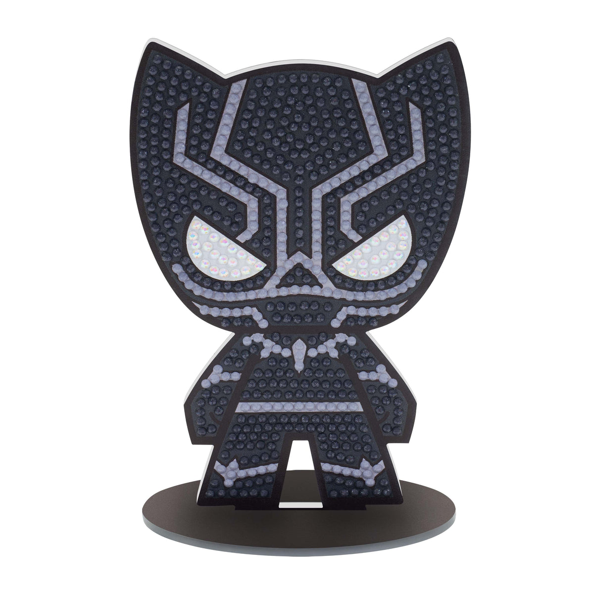 Diamond Painting Sparkle Pals™ - Black Panther™ 5.6" x 3.6" (14.3cm x 9.2cm) / Round with 3 Color Including 1 AB and 1 Fairy Dust Diamond / 691