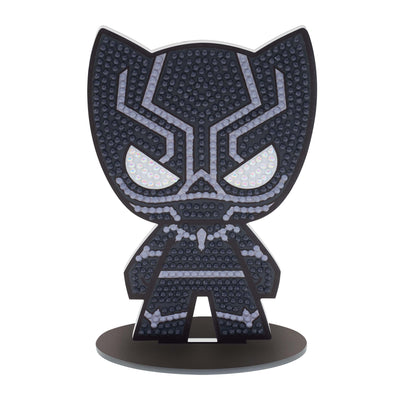 Diamond Painting Sparkle Pals™ - Black Panther™ 5.6" x 3.6" (14.3cm x 9.2cm) / Round with 3 Color Including 1 AB and 1 Fairy Dust Diamond / 691