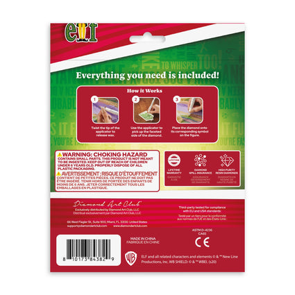 Diamond Painting Sparkle Pals™ - Buddy the Elf 3.2" x 5.5" (8.3cm x 14.1cm) / Round with 9 Colors including 1 Iridescent Diamond and 1 Electro Diamond and 3 Fairy Dust Diamonds / 455