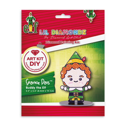 Diamond Painting Sparkle Pals™ - Buddy the Elf 3.2" x 5.5" (8.3cm x 14.1cm) / Round with 9 Colors including 1 Iridescent Diamond and 1 Electro Diamond and 3 Fairy Dust Diamonds / 455